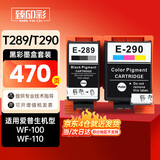 臻印彩 适用爱普生Epson WF-100墨盒 WF-110便携式打印机墨水墨盒 T289/T290墨盒一套