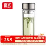 富光双层玻璃杯大容量带茶隔水杯高硼硅泡茶杯子商务男士办公杯