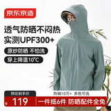 京东京造防晒衣男士冰丝凉感防紫外线防晒服男女高端防晒外套  茉绿色 M