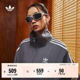 adidas情侣款复古风梭织立领夹克外套男女秋季阿迪达斯官方三叶草   深灰   XL