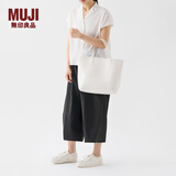 MUJI 手编包 环保材料 手提包菜篮子 编织包草编包 包包 女包 白色 4S 大 长30*宽12*高30cm