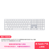 Apple/苹果 妙控键盘-中文 (拼音) 闪电接口带数字小键盘 轻薄苹果键盘蓝牙键盘无线键盘办公键盘