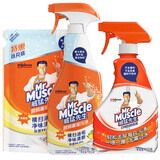 威猛先生（Mr Muscle）厨房重油污净 油污清洁剂 抽油烟机清洗剂 强力去油污渍垢 油烟净 轻重油污组合455g+420g+350g