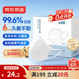京东京造医用外科口罩一次性独立包装灭菌级100只白色口罩薄款夏季防花粉