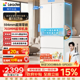 统帅（Leader）海尔冰箱416L法式多门四开门594mm超薄零嵌入式黑金净化抗菌一级风冷无霜LF4-436WL9U1国家补贴15% 超薄零嵌+净化抑菌+风冷无霜416L
