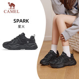 骆驼（CAMEL）【星火】女鞋新款复古运动鞋网面透气厚底增高休闲百搭老爹鞋子