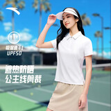 安踏速干POLO丨公主线正肩半拉链短袖女夏季新款防晒T恤透气显瘦上衣