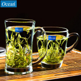 Ocean进口玻璃茶杯耐热泡茶杯带把家用待客水杯加厚大容量绿茶杯 能量把杯330ml+肯雅把杯320ml