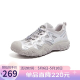 骆驼（CAMEL）经典丑萌鞋女时尚撞色户外休闲鞋 L24S255657A 银/灰 35