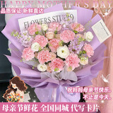 馨仪母亲节鲜花速递玫瑰向日葵康乃馨花束生日礼物全国同城配送 11朵粉色康乃馨混搭花束