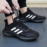 阿迪达斯（adidas）男鞋跑步鞋 26秋新款缓震耐磨轻便运动鞋网面透气低帮休闲鞋子男 黑色/白/缓震透气/新到货 41 （内长255mm）