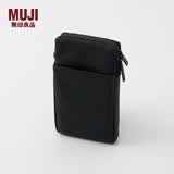 MUJI 可自由组合 收纳包 旅行收纳袋  手拿包 多巴胺 小物收纳 零钱包 黑色 长方形薄款长22*宽15*厚度2.7cm