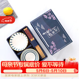 泰鑫兴碗筷家用餐具套装年会婚庆礼品盒装 二碗二筷 青瑶 图案随机