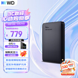 西部数据（WD）移动硬盘1TB USB3.0 元素系列 2.5英寸 机械硬盘 笔记本电脑外接 外置扩容备份 大容量家庭存储