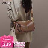 viney牛皮包包女包休闲斜挎枕头包品牌单肩包老婆生日520送女朋友礼物