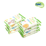 宝贝可爱(nac nac)婴儿手口湿巾轻巧包迷你小包便携装宝宝湿纸巾10抽8包