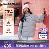 斯凯奇2025冬季保暖时尚百搭男女同款羽绒外套P423U038