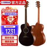 雅马哈（YAMAHA）FS400CSMB 原声款云杉木初学者入门民谣缺角吉他40英寸烟熏黑哑光