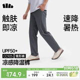 蕉下（beneunder）休闲裤子男通勤户外长裤弹力凉感锥形裤CC925 深蓝灰    2XL