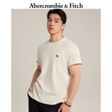 Abercrombie & Fitch经典小麋鹿图案情侣柔软纯棉短袖T恤上衣26春夏男装124-6014 暖米色 M (180/100A)