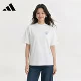 阿迪达斯（adidas）女装透气舒适潮流时尚休闲运动短袖KC4561 XL  白