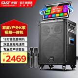先科广场舞音响带显示屏功放一体机家庭ktv音响套装户外k歌一体机2026新款卡拉ok家用ktv唱歌全套设备 品质|【501专业K歌】三年免费12吋低音+双话筒