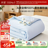 水星家纺蚕丝被100%蚕丝被子春秋被四季被A类空调被芯约5.5斤220cm×240cm