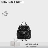 CHARLES&KEITH经典菱格大容量双肩包背包学生书包包女包520礼物CK2-60151400