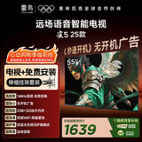 TCL雷鸟 【伸缩挂架送装一体】雀5 25款 一级能效 55英寸144Hz高刷 远场语音 智能液晶电视机55F295C