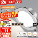 雷士（NVC）LED筒灯开孔75mm嵌入式筒射灯客厅天花灯走廊过道灯背景牛眼灯 铝材Ra90-砂银6W白光-孔75-85mm