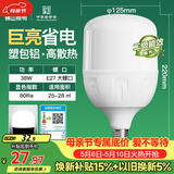 佛山照明大功率LED灯泡38W节能灯具E27螺口6500K白光柱形