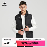 卡尔美（KELME）秋冬运动棉衣男足球训练棉马甲休闲保暖防寒背心棉服棉袄 黑色 XL