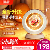 逐星磁悬浮永生花摆件生日礼物送女生母亲节送女友老婆妈妈纪念日实用 圆形永恒的爱+浪漫夜灯+礼盒礼袋