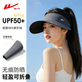 回力防晒帽遮阳帽太阳帽女防紫外线2026新款显脸小无痕大檐蛋卷空顶帽