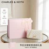 CHARLES&KEITH经典菱格链条小方单肩斜挎包包女包生日母亲节礼物CK2-70160131 Cream奶白色 小包