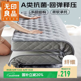 无印良品A类立体针织床褥床垫遮盖物1.8*2米卧室家用可折叠防滑褥子