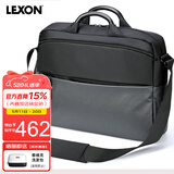 乐上（LEXON）电脑包15.6/16英寸手提公文包男商务笔记本包拼接单肩斜挎包