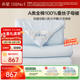 水星家纺蚕丝被100%蚕丝子母被子冬被冬季加厚被芯约6.2斤150cm×210cm