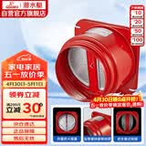 潜水艇（Submarine）GN160厨房油烟机止逆阀镀锌碳钢加厚防火升级款烟道止回阀防鼠咬