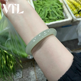 VTL玛瑙玉髓手镯玉镯子冰透阿富汗玉非青白玉非和田玉七夕情人节礼物 58圈口【100-120斤】
