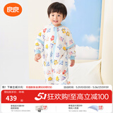 良良（liangliang）婴儿睡袋夏季空调房防踢被宝宝纯棉可拆袖儿童睡袋 拼图蓝·寒冬款【适合10-15℃】 M（建议身高70-85cm）