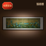铜师傅 手工錾刻 铜雕画《千里江山之锦绣河山》装饰画 玄关画 锦绣河山