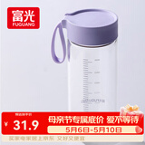 富光清然玻璃杯 高硼硅玻璃水杯子 女生便携牛奶咖啡高颜值茶杯480ml