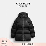 蔻驰（COACH）【礼物】奥莱女士腰带羽绒夹克羽绒服外套户外保暖 黑色 XS