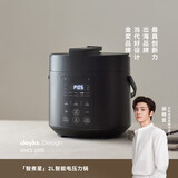 olayks立时 电压力锅家用迷你小型1-2人食 多功能一体高压电饭煲快煮饭煲汤煮粥开盖火锅婴儿辅食锅 岩黑 2L 【单胆-陶瓷釉内胆】
