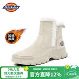Dickies女士雪地靴女靴冬季加绒加厚短靴保暖棉鞋靴子 米色 37 