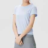 耐克NIKE女子运动T恤新款运动服透气圆领半袖上衣短袖FV5509-407浅蓝L