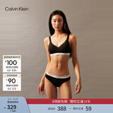 Calvin Klein内衣女士莫代尔混纺舒适上托ck轻运动无钢圈软支撑轻薄背心式文胸 UB1-太空黑 L