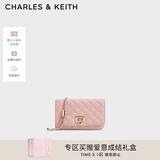 CHARLES&KEITH经典菱格链条小方单肩斜挎包包女包生日母亲节礼物CK2-70160131 粉红色Pink 小包