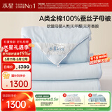 水星家纺蚕丝被100%蚕丝子母被子冬被冬季加厚被芯约10.2斤220cm×240cm